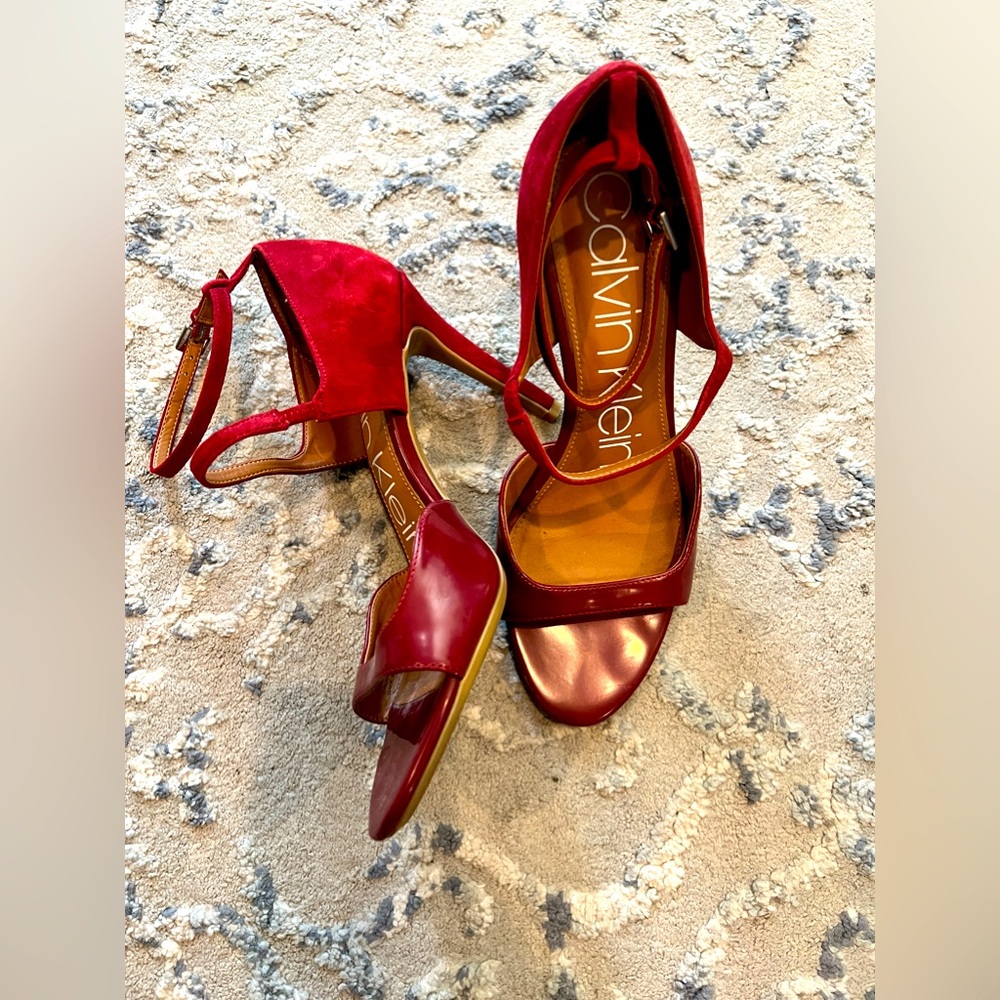 Calvin Klien deep red sexy heel size 8 - Picture 4 of 5